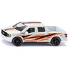 Image de SIKU 1109 Ford F150 Pick-Up Voiture Miniature avec Portes ouvrables et attelage de remorque, carrosserie en métal, Blanc-Orange, pour Enfants à partir de 3 Ans