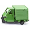Image de SIKU 1111 Piaggio Ape Verde Tricycle Miniature avec hayon ouvrable et attelage de remorque, châssis en métal, Vert, véhicule culte Italien