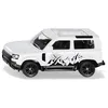 Image de SIKU 1120 Land Rover Defender 90 Voiture Tout-Terrain Miniature avec attelage de remorque, carrosserie en métal, Noir et Blanc, modèle Tout-Terrain pour Enfants