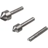 Image de wolfcraft 2504000 3 Fraisoirs D'encastrement de Têtes de Vis Ø 6 12 16 Mm Acier Ws Queue Ø 6 Mm Angle 45°