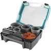 Image de wolfcraft 3464000 - Kit Trépans Multi-lames - Pour Maçonnerie et Pierre - 5 Trépans 33 à 83 mm - Profondeur de Coupe 55 mm