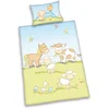Image de Herding BABY BEST Parure de Lit Réversible pour Enfants, Jana Les Animaux de la Ferme, Housse de Couette 100 x 135 cm, Taie d'Oreiller 40 x 60 cm, Coton/Renforcé