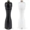 Image de PEUGEOT - Duo Moulin à Poivre + Moulin à Sel Tahiti 20 cm - Poivre Noir et Cristaux de Sel inclus - Réglage Classique - En Bois Labellisé PEFC - Fabrication Française - Coloris Noir Et Blanc Mat