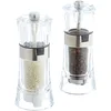 Image de PEUGEOT - Oslo - Moulin à Poivre + Moulin à Sel Humide 11 cm - Poivre Noir + Sel humide Inclus - Réglage Classique- En Acryl et Inox - Fabrication Française - Coloris transparent