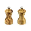 Image de PEUGEOT - Bistro Olivier - Moulin à Poivre + Moulin à Sel 10 cm - Poivre Noir + Sel Gemme Inclus - Réglage Classique - En Bois d'Olivier - Fabrication Française - Coloris Olivier