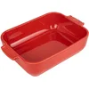 Image de PEUGEOT - Plat Four En Céramique Rectangulaire - 25 cm x 16,8 cm x 6,2 cm - Contenance : 1,4 L - Garanti 10 Ans - Fabrication Française - Coloris Rouge