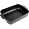 Image de PEUGEOT - Plat Four En Céramique Rectangulaire - 32 cm x 21,7 cm x 7,2 cm - Contenance : 2,7 L - Garanti 10 Ans - Fabrication Française - Coloris Noir Satin