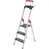 Image de Escabeau de sécurité Pliable en Aluminium 3 marches Larges Hailo L100