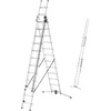 Image de Echelle Transformable Pro 3 Plans 3x12 échelons 8,3m/9m en Aluminium Hailo ProfiLot