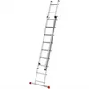 Image de Echelle coulissante à Main 2 Plans 2x9 échelons 4,2m/5,15m en Aluminium Hailo ProfiStep Duo