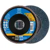 Image de PFERD Lot de 10 disques à lamelles Polifan - 125 mm - Z60 - X-LOCK (22,23 mm) - PSF STEELOX - Pour une grande économie grâce à un usinage agressif avec une bonne durée de vie