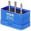 Image de PFERD TOOLS 21901404 Set de fraises sur tige Carbure de tungstène Diamètre de tige 3 mm 3 pièces
