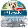 Image de Seresto Collier Petits Chiens   2 Colliers anti puces et anti tiques longue durée pour petits chiens de moins de 8kg   Protection leishmaniose, tiques, puces continue pendant 7 à 8 mois   Gris