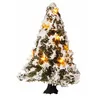 Image de Arbre de Noël iluminé avec 10 LEDs enneigé 5 cm, Coloré