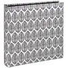 Image de Hama Album photo vierge "La Fleur" (album photo traditionnel 30 cm x 30 cm, 100 pages noires, de 400 photos au format 10 cm x 15 cm, motif de feuilles) Blanc