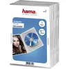 Image de Hama Boîtier standard (pour DVD, convient également aux CD et aux Blu-ray, avec film pour l'insertion de la jaquette, lot de 5) Transparent