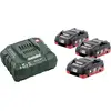 Image de Metabo 685132000 Basic-Set 3 x LiHD 4.0 Ah Batterie pour outil et chargeur 4.0 Ah LiHD