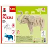 Image de Marabu 0317000000024 Kids 3D Puzzle en Bois éléphant 27 pièces, env. 16 x 13 cm, Marron