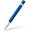 Image de Staedtler TRX, Stylo-plume triangulaire bleu de haute qualité en aluminium anodisé, Encre de couleur bleue et pointe de taille moyenne, Fourni avec un étui mat élégant à emporter partout, 476TRX3 M