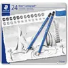 Image de STAEDTLER Mars Lumograph - Crayons de dessin et de croquis - 24 pièces, duretés assorties