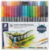 Image de STAEDTLER Design Journey Marqueurs à double extrémité en fibre - 36 Couleurs