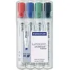 Image de Staedtler 351 B WP4 ST Lumocolor Set de 4 Marqueurs pour tableau blanc effaçable à sec pointe biseautée 2 à 5 mm Couleurs Assorties
