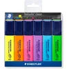 Image de Staedtler 364 WP6 Textsurfer Classic, Surligneurs Fluorescents De Haute Qualité Résistants Aux Uv, Pointe Biseautée De 1 À 5 Mm, Étui Plastique Avec 6 Surligneurs Assortis