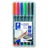 Image de STAEDTLER Lumocolor 318 fin B/6, coffret de stylos variés