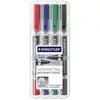 Image de Staedtler Lumocolor duo 348 WP4 Marqueur permanent rouge, bleu, vert, noir résiste à leau: oui