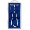 Image de Staedtler Mars Comfort, Compas technique à réglage rapide et micrométique en composite métal-plastique, Coffret avec élément mine et adaptateur universel, 552 01