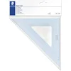 Image de Staedtler Mar 567 31-45, Equerre Scolaire graduée a19cm , 45°/45° en plastique bleu transparent , sous pochette plastique
