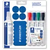 Image de Lumocolor Whiteboard Set 613 - Set De 1 Étui 4 Marqueurs 351 Wp4 + 1 Brosse Magnétique 652 + 1 Spray De Nettoyage 681 + 4 Aimants