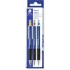 Image de Staedtler Mars Micro, Porte-mines de haute qualité pour écriture et dessin, Étui plastique avec 3 porte-mines 0.3/0.5/0.7 mm à canon droit, 775 SC WP3