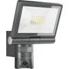 Image de Steinel Projecteur LED extérieur XLED CAM2 SC, caméra de surveillance 2K, Wi-Fi 6 double bande, détecteur de mouvement, interphone, 2310 lm, aluminium
