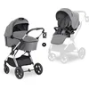 Image de hauck Poussette 2 en 1 Vision X - Avec Nacelle, Siège Réversible et Couvre-Jambes, Roues en Caoutchouc, Pliable et Compacte, Porte Gobelet, Jusqu'à 22 kg - Noir Mélange