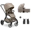 Image de hauck Poussette 2 en 1 Move N Care avec Nacelle Bébé, dès la Naissance jusqu'à 22 kg, Siège Réversible, Inclinable, Roues Caoutchouc, Suspension, Protection UV 50+, Pliable, Marron Clair Moka