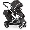 Image de hauck Poussette Double Duett 2, Siège Supérieur Convertible en Nacelle Bébé, Réversible, Pliable, Charge Maxi 36 Kg, Inclus Habillage Pluie, Forest Noir