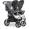 Image de hauck Poussette Double pour Jumeaux ou Frères et Soeurs Roadster Duo SLX   Pliable Compacte, Position Allongée   Grand Panier, Grandes Roues   dès la Naissance à 15 kg Chacun (env 3 Ans), Gris Argenté