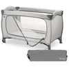 Image de hauck Lit Parapluie Sleep N Easyfold - Pliage Ultra Rapide, Grande Ouverture Latérale, Roues et Sac de Transport, dès Naissance jusqu'à 15 kg, Gris