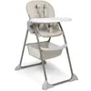 Image de hauck Sit N Fold   Chaise Haute Bébé Pliable dès 6 Mois jusqu’à 15 kg, Harnais 5 Points, Dossier et Tablette Réglables, Plateau avec Porte-Gobelet et Rebord, Grand Panier - Beige