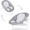 Image de Hauck/Alpha Bouncer/Transat Nouveau-Né 3 en 1/Douillet/dès la Naissance pour Chaise Haute Évolutives en Bois Alpha+ & Beta+/grande Surface/Réducteur/Stretch Grey (Gris) 661970