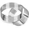 Image de FM Professional 21601 cercle de cuisine, emporte pièce rond, moule à pain, moule brioche, emporte-pièce burger, cercle pâtisserie réglable, Acier inoxydable, 4 cm de haut et 9 à 11,7 cm