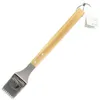 Image de Fackelmann 25192 Brosse pour barbecue, brosse géante à barbecue, Bois, Acier inoxydable, Brun, 42 cm