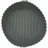 Image de Fackelmann 42683 Panier Rond en Silicone, Moule pour friteuse à air Chaud, Moule pour friteuse sans Huile, Silicone, Gris, 24,5 x 9,3 cm