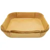 Image de Fackelmann Lot de 50 friteuses à air chaud en papier sulfurisé carré 16 cm   Résistant à l'eau et à l'huile, au micro-ondes, résistant à la chaleur jusqu'à 220 °C, Beige