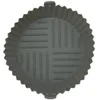 Image de Fackelmann 42694 Panier Rond en Silicone, Moule pour friteuse à air Chaud, Moule pour friteuse sans Huile, Silicone, Gris, 18 x 4,5 cm