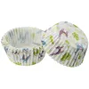 Image de Zenker Lot de 50 moules à muffins en papier, motif lama et cactus, diamètre 7 cm, hauteur 3 cm, jetable, transparent, pour occasion anniversaire