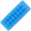 Image de Fackelmann 49357 Bac à glaçons, bac à glaçons bleu, bac à glaçons capacité 16 glaçons, bac pour 16 glaçons, Plastique, Bleu, 31,8 x 12 cm