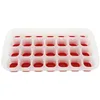 Image de Fackelmann 49369 Bac à glaçons 28 cubes, bac pour glaçons, bac 28 glaçons, Plastique, Rose, 28 x 15 x 3,5 cm