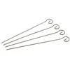 Image de Fackelmann 56701 Lot de 4 brochettes pour Barbecue, Acier Inoxydable, 21 cm
